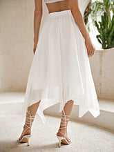 VCAY Asymmetrical Hem Solid Skirt
